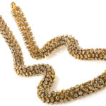 Collana stile indiano in oro giallo con diamanti light brown