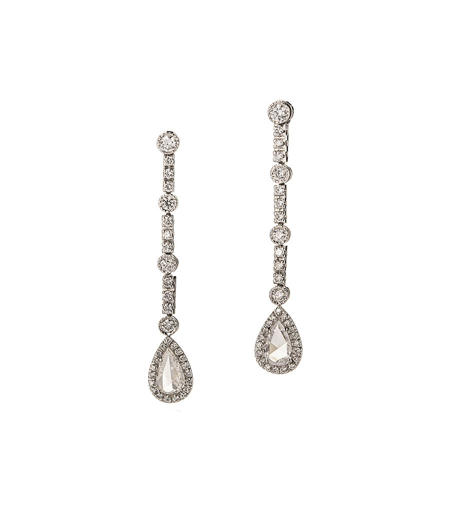 Orecchini in oro bianco e diamanti Orecchini in oro bianco e diamanti