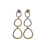 Orecchini con diamanti fancy, rubini e zaffiri