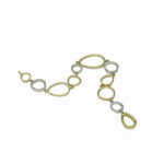 Bracciale in oro bianco e giallo con diamanti taglio a brillante