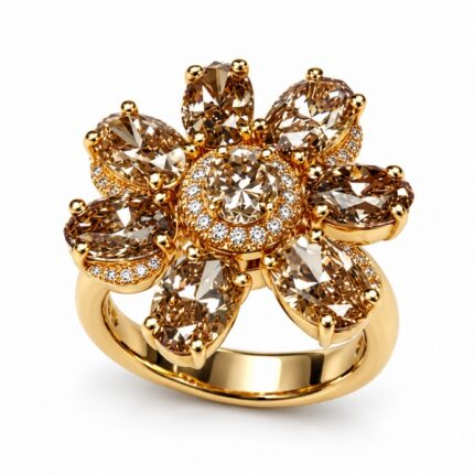 Anello a fiore tremblant