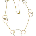 Collana in oro giallo, in oro rosa e oro bianco