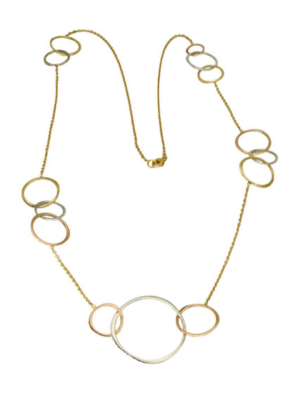 Collana in oro giallo, in oro rosa e oro bianco