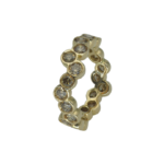 Anello in oro giallo 18 carati con diamanti brown taglio a brillante