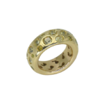 Anello in oro giallo 18 carati con diamanti fancy yellow