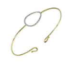 Bracciale in oro giallo e bianco con diamanti bianchi